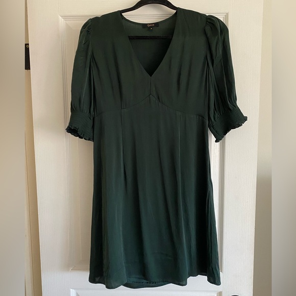 Quince Washable Stretch Silk Puff Sleeve Mini Dress - Picture 1 of 8